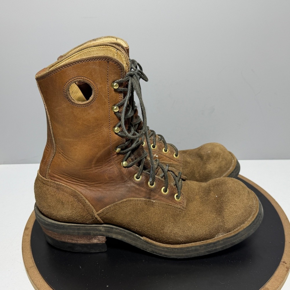 Franks Type 2 Highlander 10 Boots Men 9 Chocolate Roughout Leather Workwear